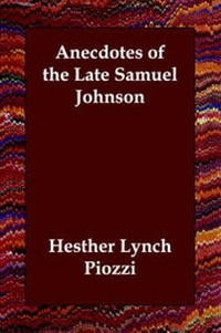 Enlarge image Cover: Anecdotes of the Late Samuel Johnson - Echo Library