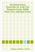 Bild: International Taxation of Low-Tax Transactions - High-Tax Jurisdictions - Volume I - Lulu.com