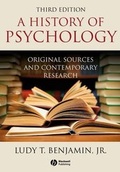 Cover: History of Psychology - Wiley