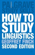 Cover: How to Study Linguistics - Red Globe Press