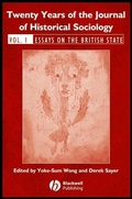 Cover: Twenty Years of the Journal of Historical Sociology - Wiley