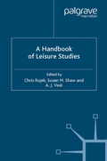 Cover: A Handbook of Leisure Studies - Palgrave Macmillan