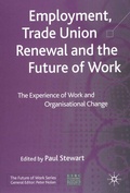 Cover: Employment, Trade Union Renewal and the Future of Work - Palgrave Macmillan