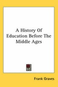 Cover: A History Of Education Before The Middle Ages - Kessinger Publishing Co