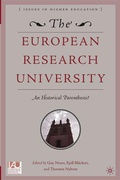 Cover: The European Research University - Palgrave MacMillan