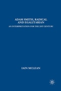Cover: Adam Smith, Radical and Egalitarian - Palgrave MacMillan