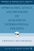 Cover: Approaches, Levels, and Methods of Analysis in International Politics - Palgrave MacMillan