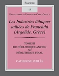 Cover: Les Industries Lithiques Taillees De Franchthi (Argolide, Grece), Volume 3 - Indiana University Press