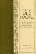Cover: A Key to Old Poems - Pennsylvania State University Press