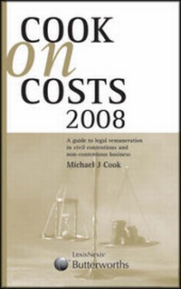 Enlarge image Cover: Cook on Costs 2008 - Butterworths Law