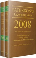 Cover: Paterson's Licensing Acts 2008 - Butterworths Law