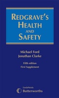 Cover: Redgrave's Health and Safety: First Supplement - Butterworths Law