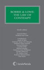 Cover: Borrie and Lowe: The Law of Contempt - Butterworths Law