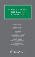Cover: Borrie and Lowe: The Law of Contempt - Butterworths Law