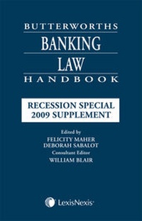 Abbildung von: Butterworths Banking Law Handbook "Recession Special 2009" Supplement - Butterworths Law
