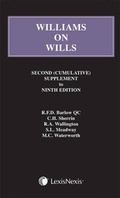 Cover: Williams on Wills: Second Supplement to the Ninth Edition - Butterworths Law