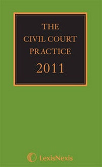 Enlarge image Cover: The Civil Court Practice (the Green Book) 2011 - Butterworths Law