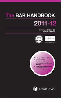 Enlarge image Cover: The Bar Handbook 2011-2012 - Butterworths Law