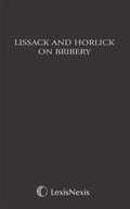 Cover: Lissack and Horlick on Bribery - Butterworths Law