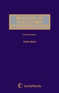 Cover: Bennion on Statutory Interpretation - Butterworths Law
