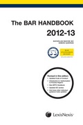 Cover: The Bar Handbook 2012-2013 - Butterworths Law