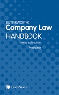 Cover: Butterworths Company Law Handbook - Butterworths Law