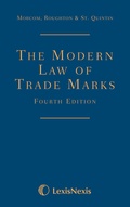 Cover: Morcom, Roughton and St Quintin: The Modern Law of Trade Marks - Butterworths Law