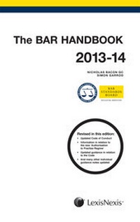 Enlarge image Cover: The Bar Handbook 2013-2014 - Butterworths Law