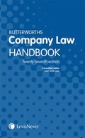Cover: Butterworths company law handbook - Butterworths Law