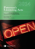 Cover: Paterson's Licensing Acts 2014 - Butterworths Law