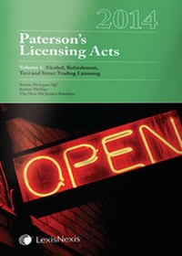 Enlarge image Cover: Paterson's Licensing Acts 2014 - Butterworths Law