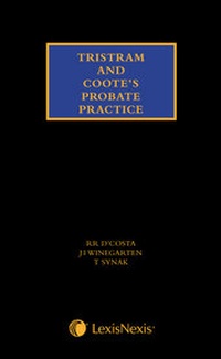 Abbildung von: Tristram and Coote's Probate Practice - Butterworths Law