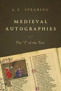 Cover: Medieval Autographies - University of Notre Dame Press