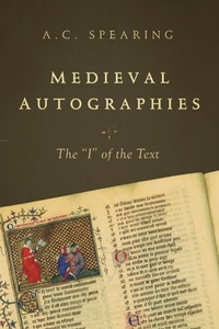 Enlarge image Cover: Medieval Autographies - University of Notre Dame Press
