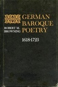 Cover: German Baroque Poetry, 1618-1723 - Pennsylvania State University Press
