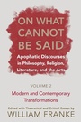 Cover: On What Cannot Be Said - University of Notre Dame Press