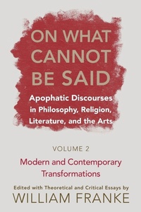 Enlarge image Cover: On What Cannot Be Said - University of Notre Dame Press