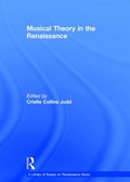 Cover: Musical Theory in the Renaissance - Routledge