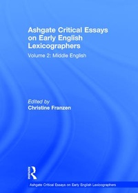 Abbildung von: Ashgate Critical Essays on Early English Lexicographers - Routledge