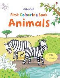 Enlarge image Cover: First Colouring Book Animals + Stickers - Usborne Publishing Ltd