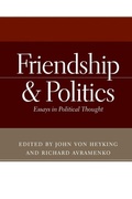 Cover: Friendship and Politics - University of Notre Dame Press