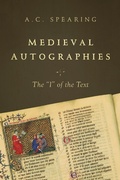 Cover: Medieval Autographies - University of Notre Dame Press