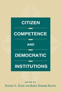 Cover: Citizen Competence and Democratic Institutions - Pennsylvania State University Press
