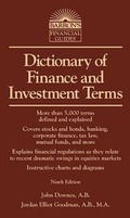 Cover: Dictionary of Finance and Investment Terms - Barron's Educational Series Inc.,U.S.
