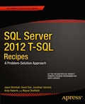 Cover: SQL Server 2012 T-SQL Recipes - APress
