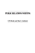 Cover: Public Relations Writing - Praeger Publishers Inc