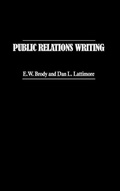 Cover: Public Relations Writing - Praeger Publishers Inc