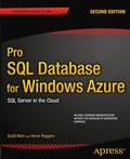 Cover: Pro SQL Database for Windows Azure - APress