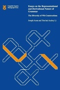 Cover: Essays on the Representational and Derivational Nature of Grammar - MIT Press