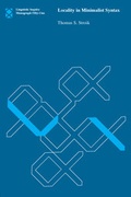 Cover: Locality in Minimalist Syntax: Volume 51 - MIT Press